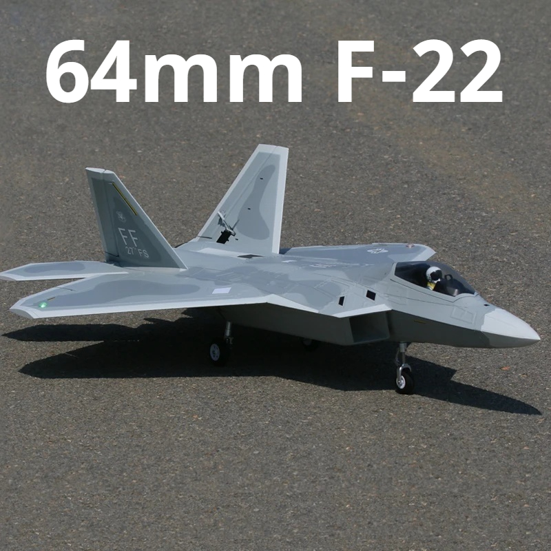 Power Tools World - F22 64 ミリメートルダクト付きリモートコントロールモデル航空機 CNC 衝撃吸収着陸装置フラップ固定翼ラプター戦闘機 F-22